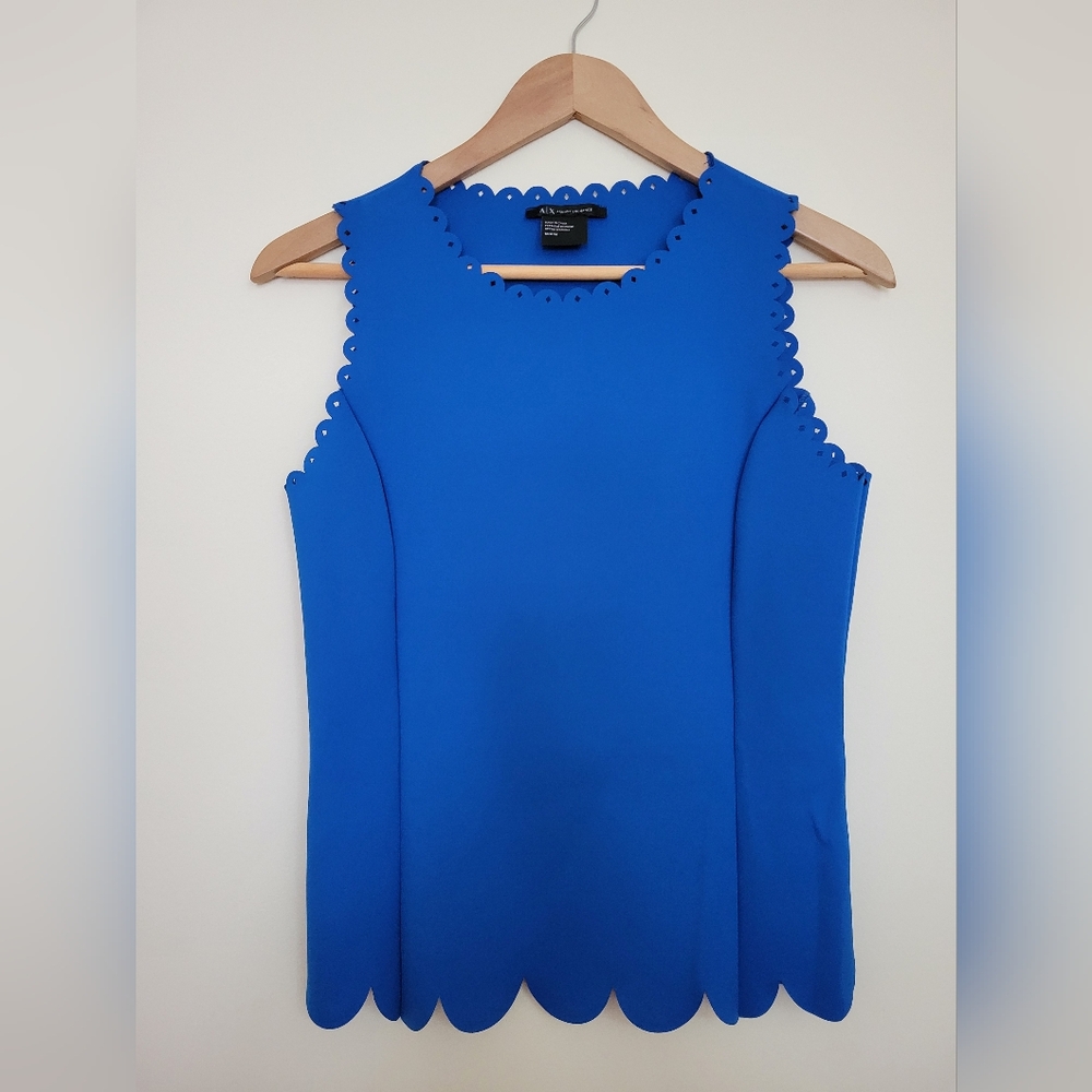 Sleeveless Electric Blue Top Medium Armani Exchange